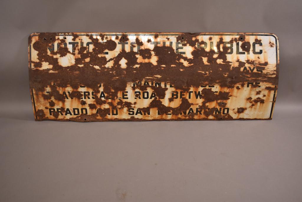 CALIFORNIA ROAD PORCELAIN SIGN (1 of 2)