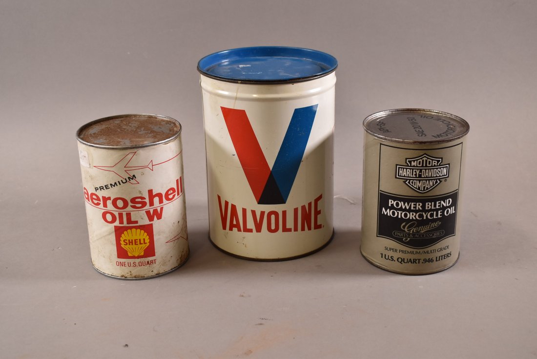 3 OIL CANS INCLUDING HARLEY DAVIDSON (1 of 2)