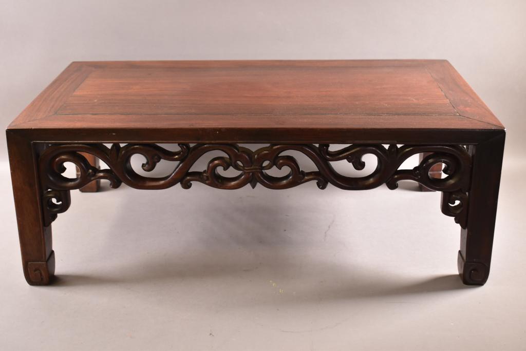 CHINESE HARDWOOD COFFEE TABLE (1 of 3)