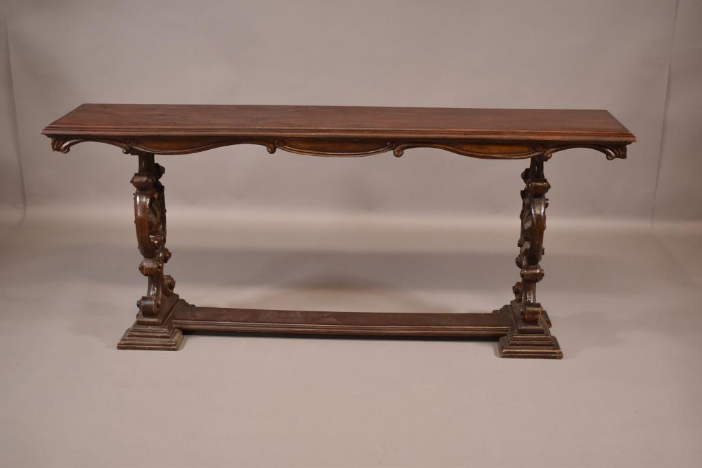 HIGHLY CARVED SOFA TABLE (1 of 4)