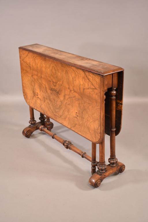 NARROW VICTORIAN DROP LEAF TABLE (1 of 4)