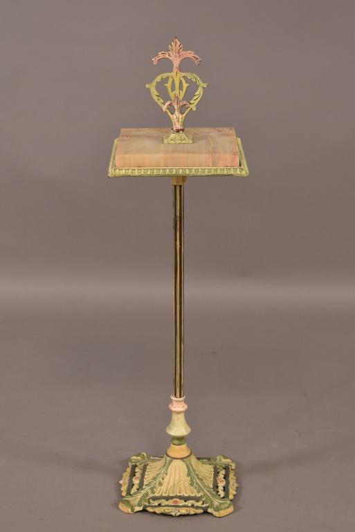 1930'S HAND PAINTED MARBLE SMOKE STAND (1 of 3)