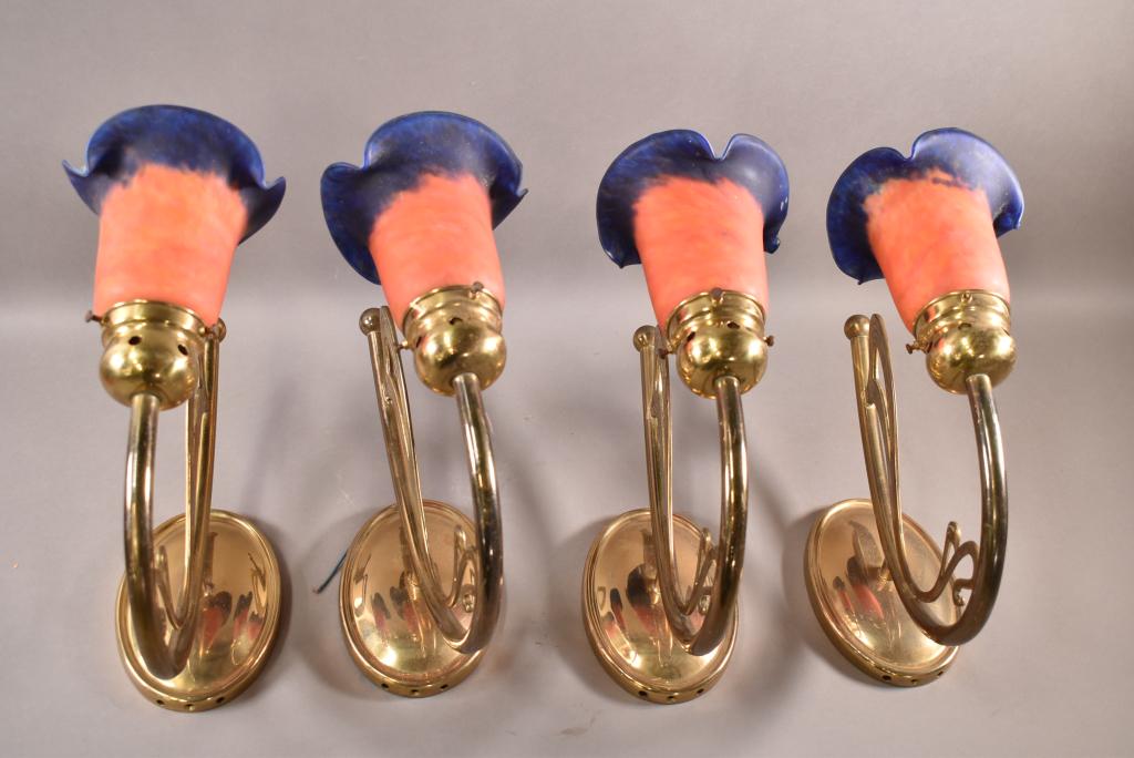 4 ART NOUVEAU WALL SCONCES (1 of 4)