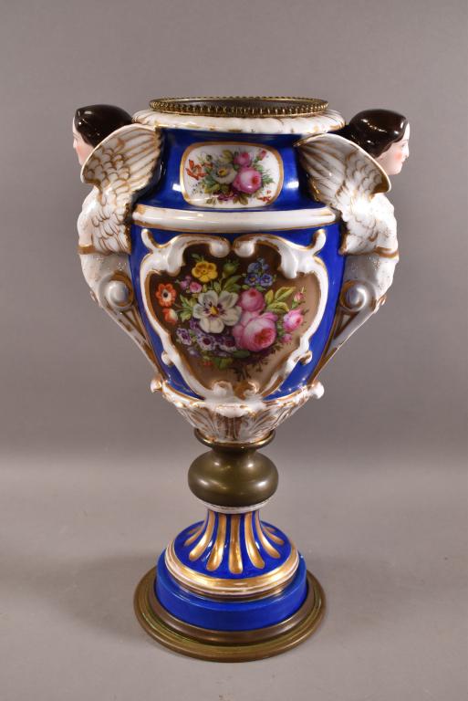 LARGE FRENCH PORCELAIN VASE (1 of 3)