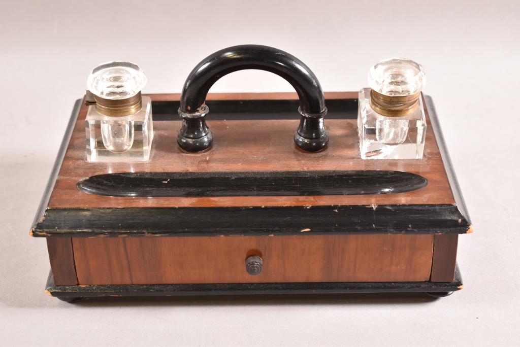 ANTIQUE DOUBLE INKWELL (1 of 4)