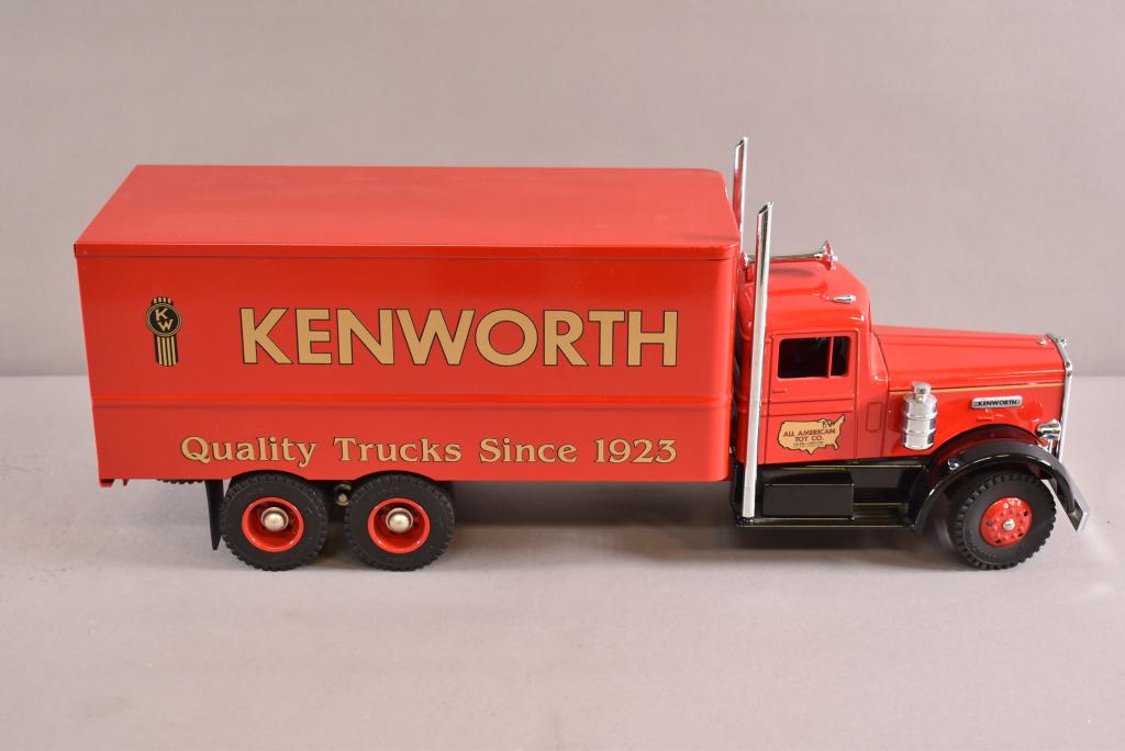 ALL AMERICAN LIMITED EDITION KENWORTH BOX VAN: LIMITED EDITION 1 0F 100. NEAR MINT. 21" LONG