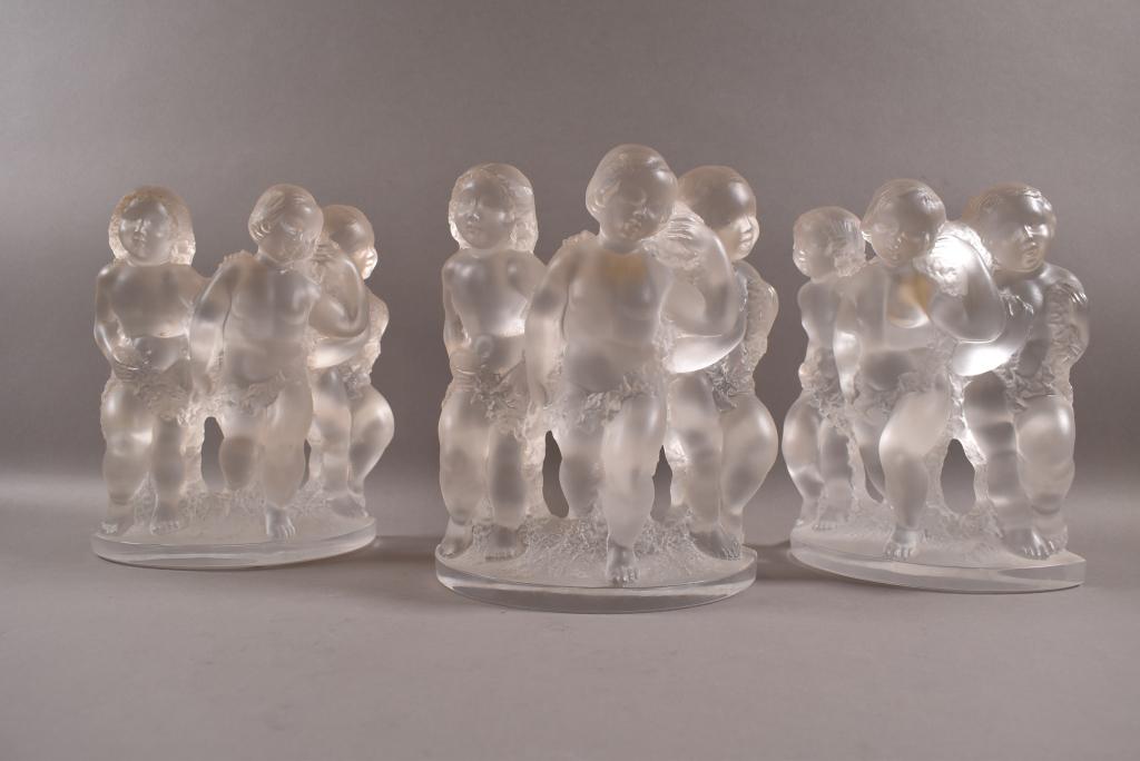 3 LALIQUE "LUXEMBOURG" FIGURES (1 of 5)