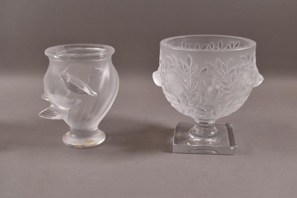 2 LALIQUE BIRD VASES (1 of 6)