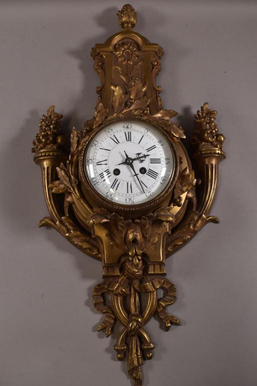 FRENCH BRONZE CARTEL CLOCK (1 of 7)