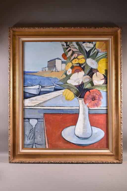 CHARLES LEVIER "FLEURS SAUVAGE" OIL PAINTING (1 of 3)
