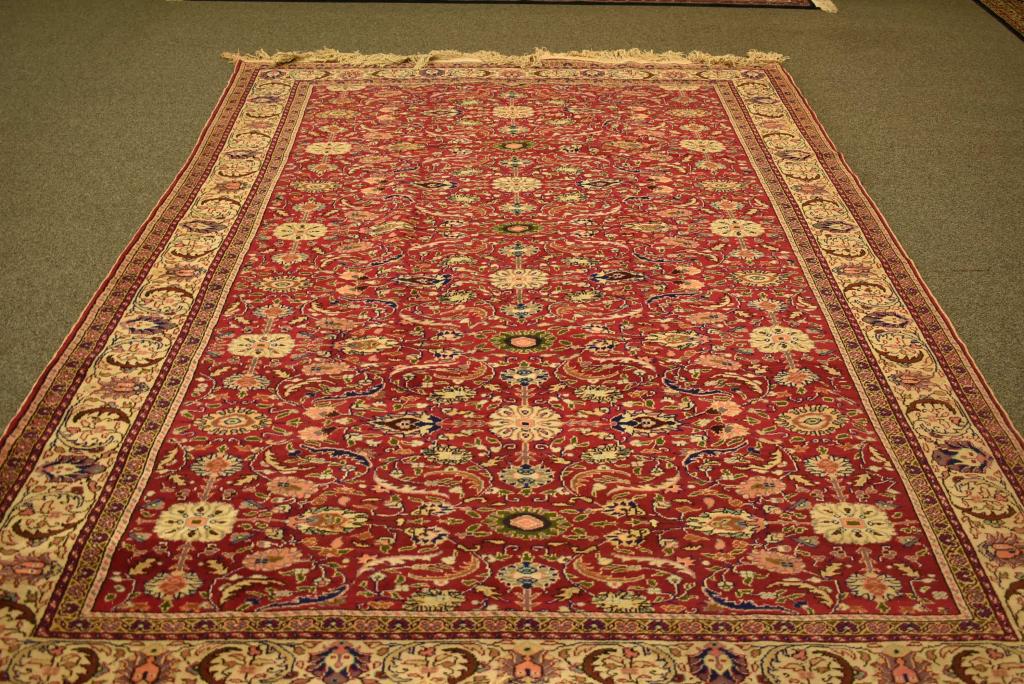APPROX 9' 10" x 6' 6" SEMI ANTIQUE HANDMADE RUG (1 of 7)