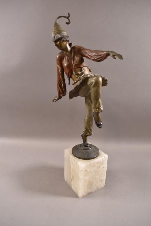 1920'S HANS HAFFENRICHTER BRONZE DANCER FIGURE (1 of 3)