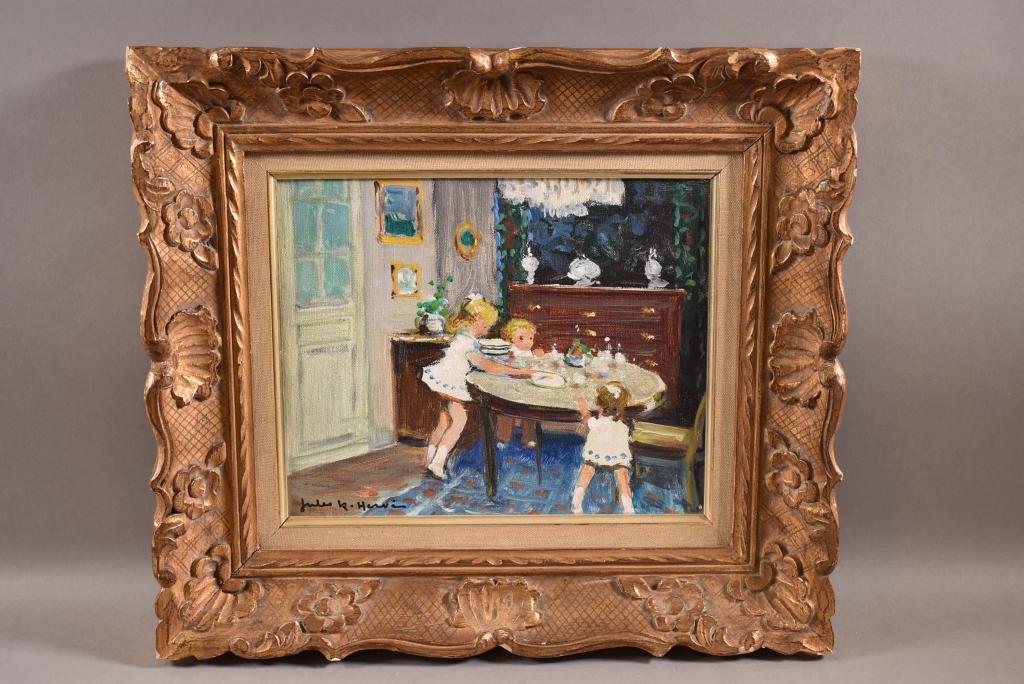 JULES HERVE "LE BEAU DESSERT" PAINTING (1 of 7)