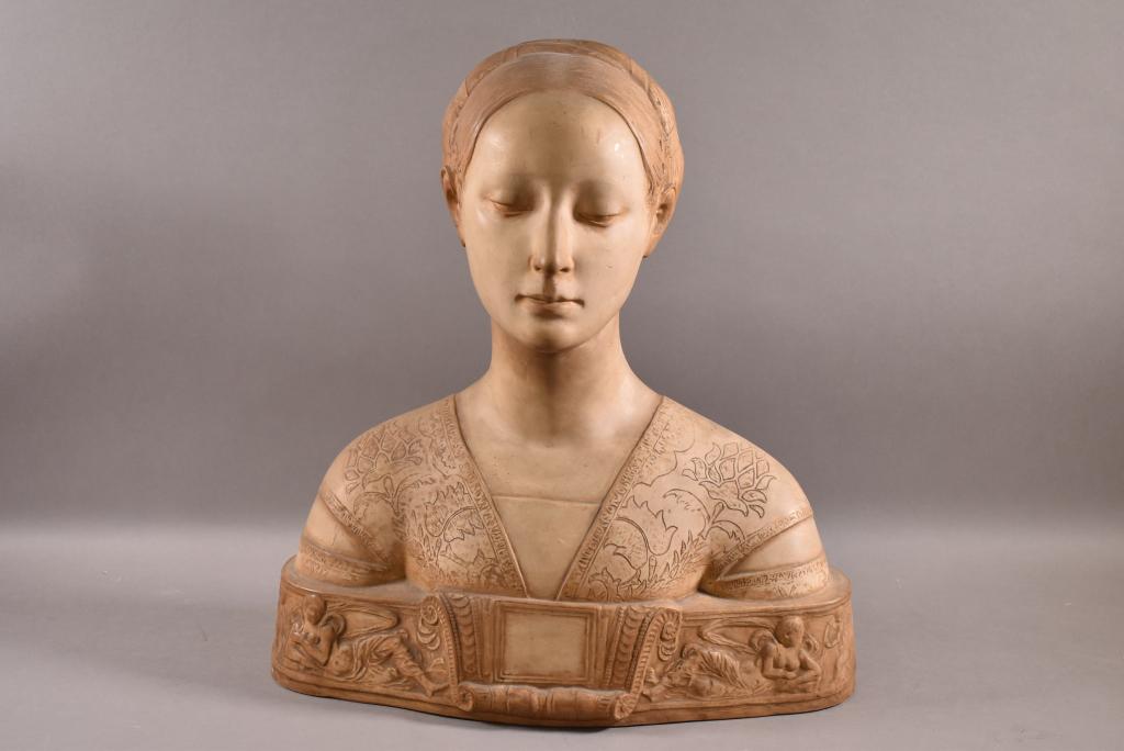 ITALIAN TERRA COTTA BUST OF A LADY (1 of 5)