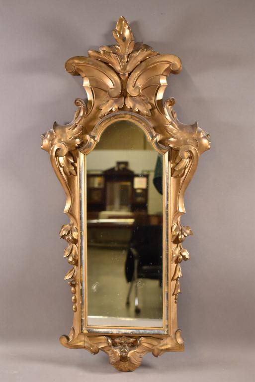 GILT WOOD ITALIAN WALL MIRROR (1 of 5)