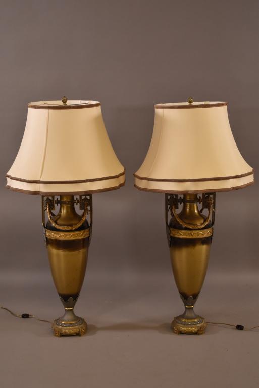 PAIR OF LARGE URN LAMPS (1 of 3)