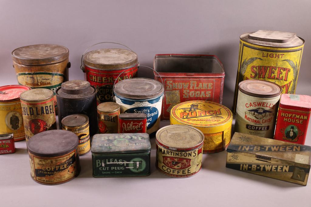 COLLECTION OF ADVERTISING TINS (1 of 6)