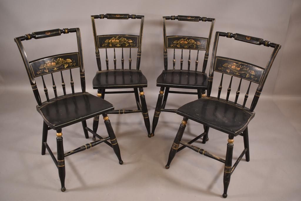 SET OF 4 HITCHCOCK SIDE CHAIRS (1 of 4)