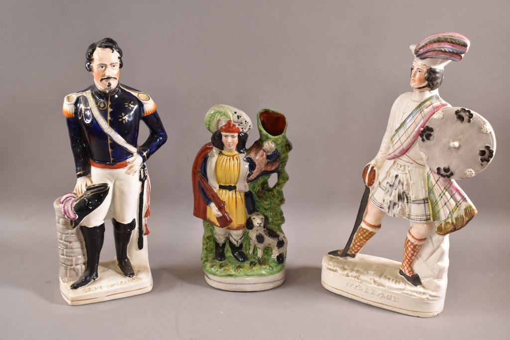 3 STAFFORDSHIRE FIGURES (1 of 4)