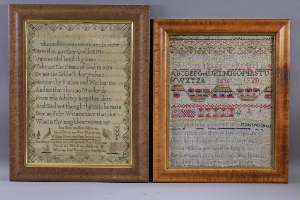 2 ANTIQUE SAMPLERS (1 of 4)