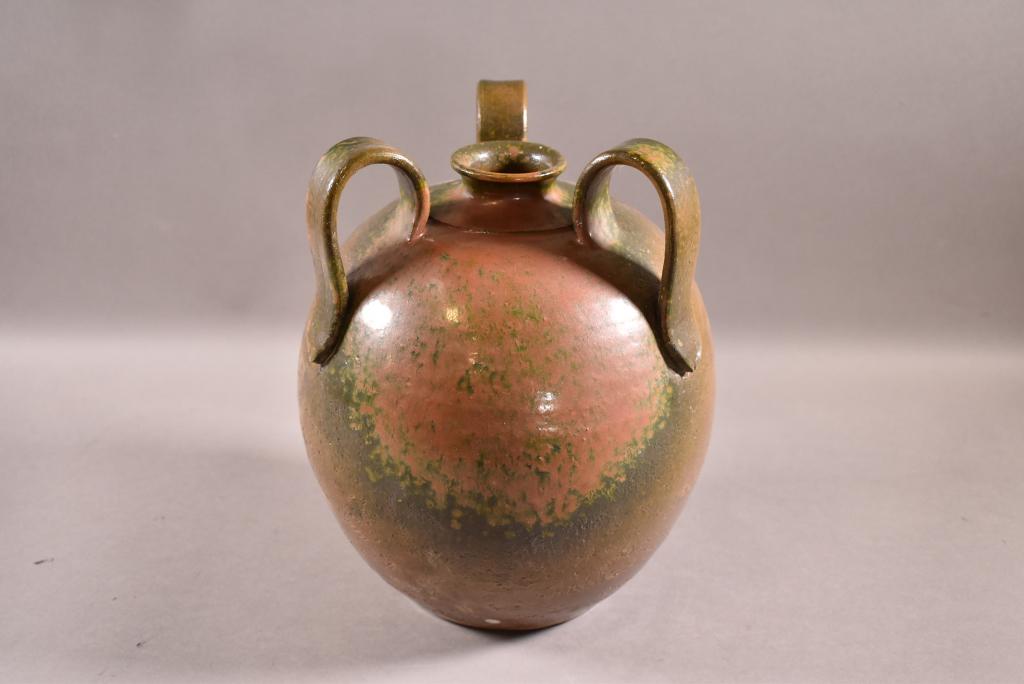 MID CENTURY ITALIAN POTTERY 3 HANDLED VASE (1 of 3)