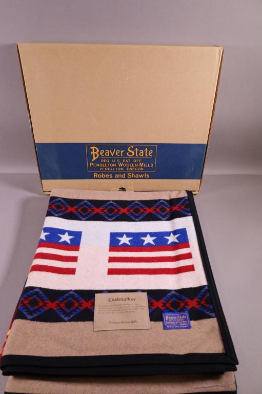 PENDELTON "BEAVER STATE" CODETALKER BLANKET (1 of 7)