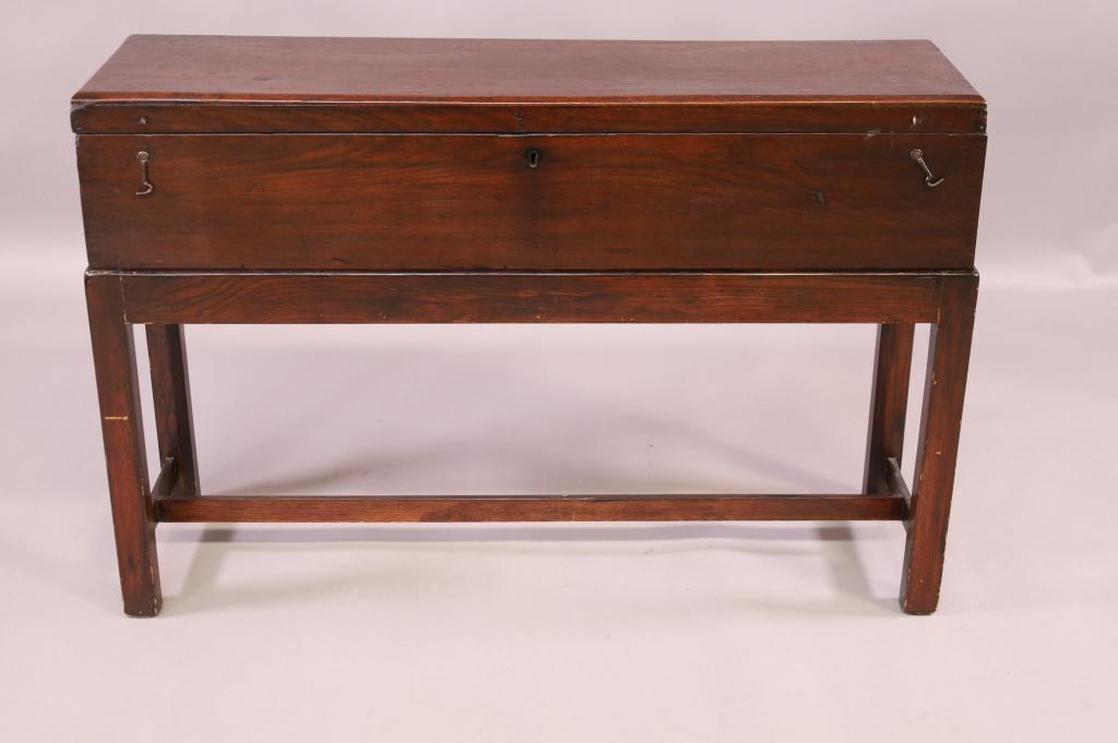 19TH CENTURY ENGLISH MAP BOX ON STAND (1 of 4)