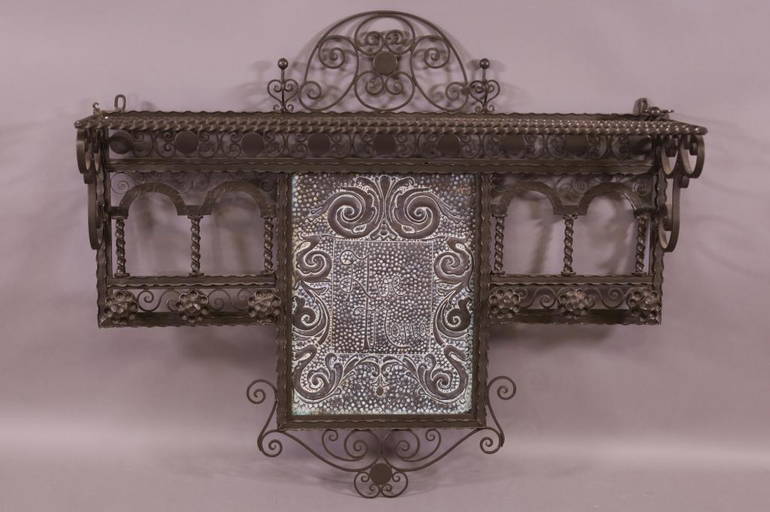 FANCY IRON WALL HAT RACK Jan 29, 2022 Redlands Antique Auction in CA