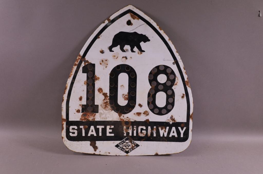 CALIFORNIA STATE HIGHWAY 108 SSP SHIELD SIGN (1 of 6)