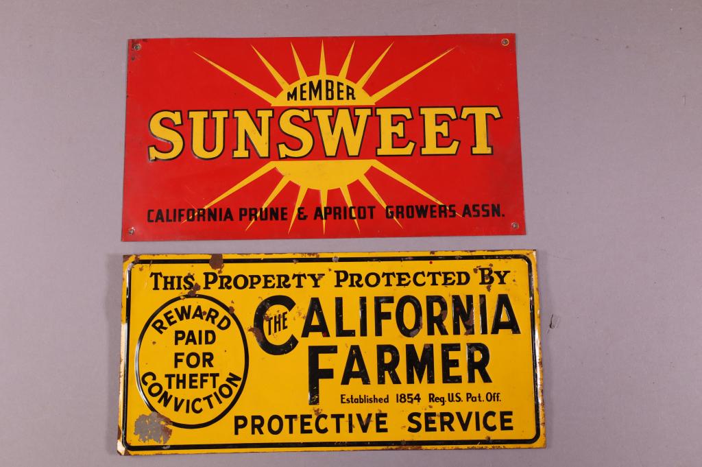 2 CALIFORNIA FARMING SIGNS (1 of 2)