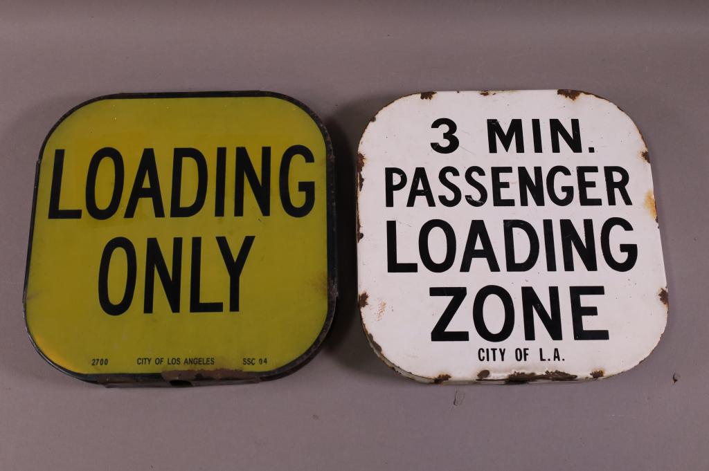 2 CITY OF LOS ANGELES LOADING SIGNS (1 of 2)