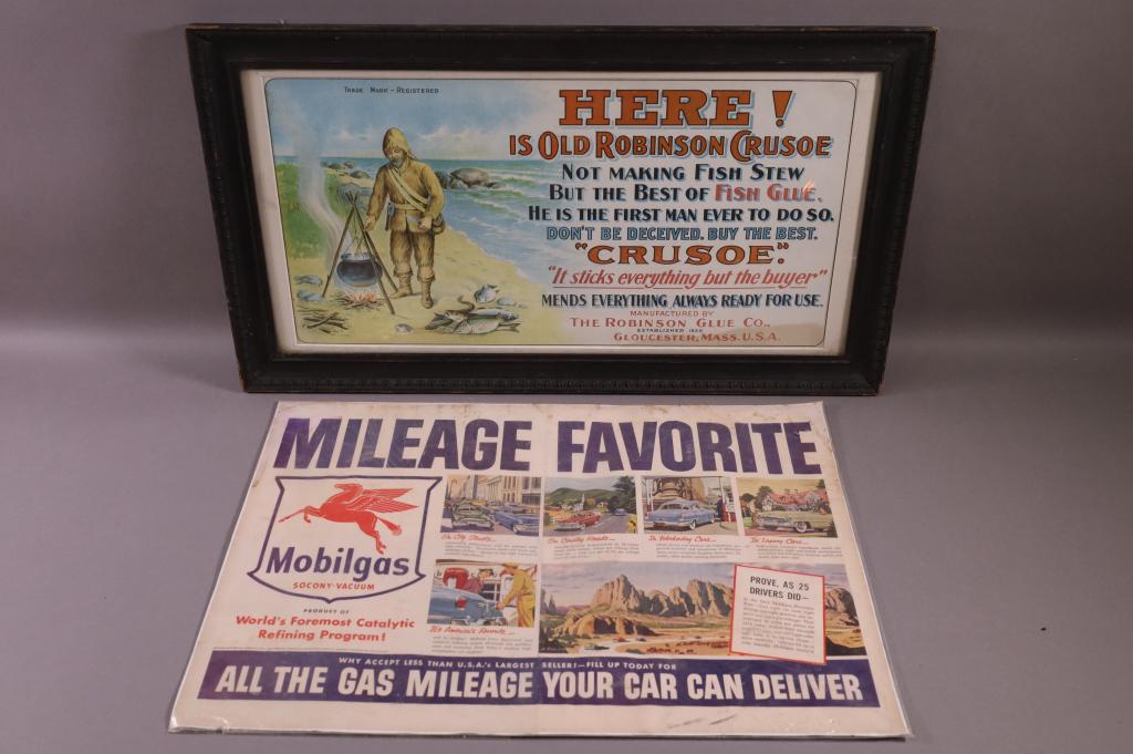 2 CARDBOARD ADVERTISMENTS (1 of 4)