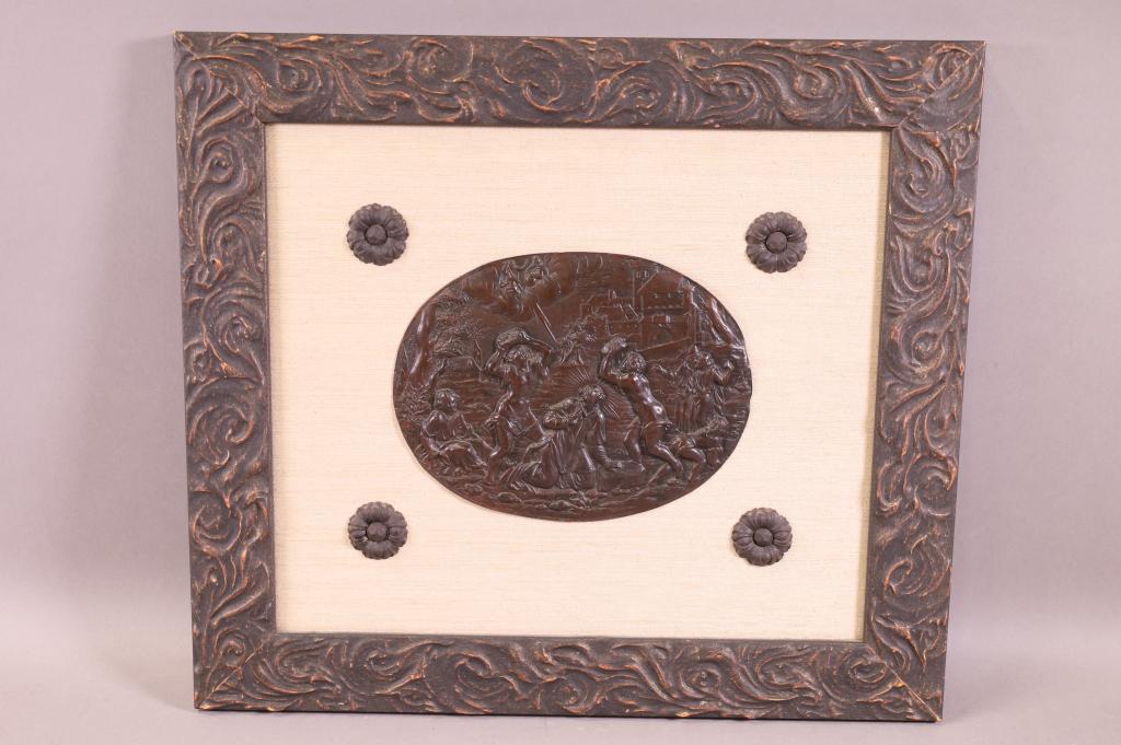 1860'S ITALIAN BRONZE PLAQUE (1 of 3)