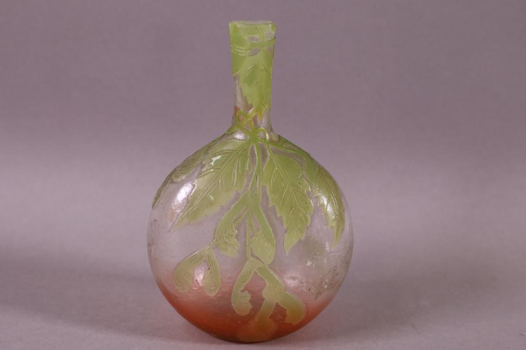 SMALL GALLE ART GLASS VASE (1 of 3)