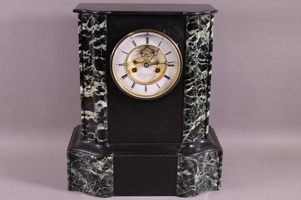 MARBLE & SLATE HOFFMAN MANTLE CLOCK (1 of 6)
