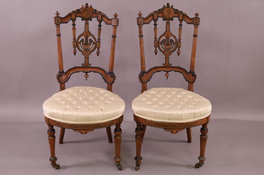 PAIR OF VICTORIAN RENAISSANCE REVIVAL SIDE CHAIRS (1 of 5)