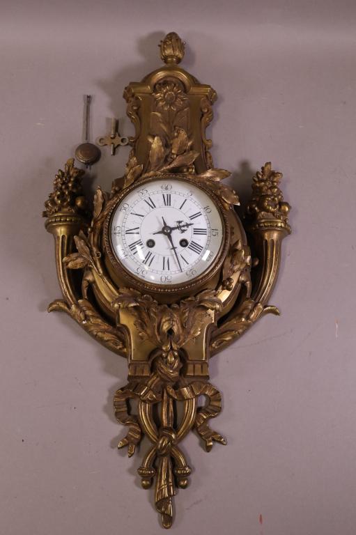 FRENCH BRONZE CARTEL CLOCK (1 of 5)