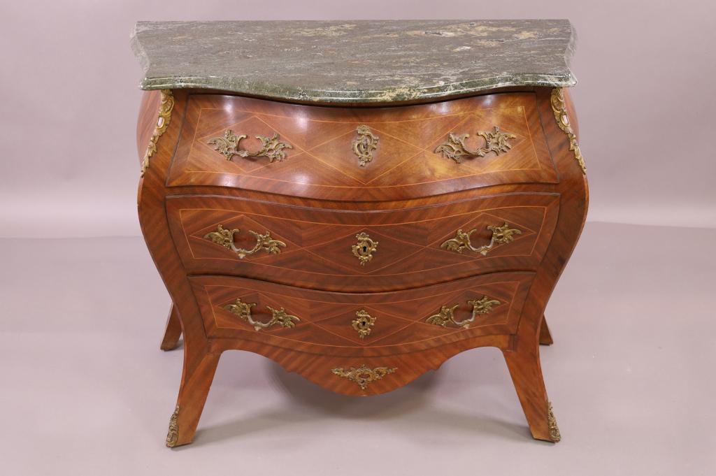 FRENCH MARBLE TOP BOMBAY CHEST (1 of 5)