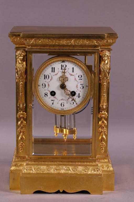 TIFFANY & CO CRYSTAL REGULATOR MANTLE CLOCK (1 of 6)