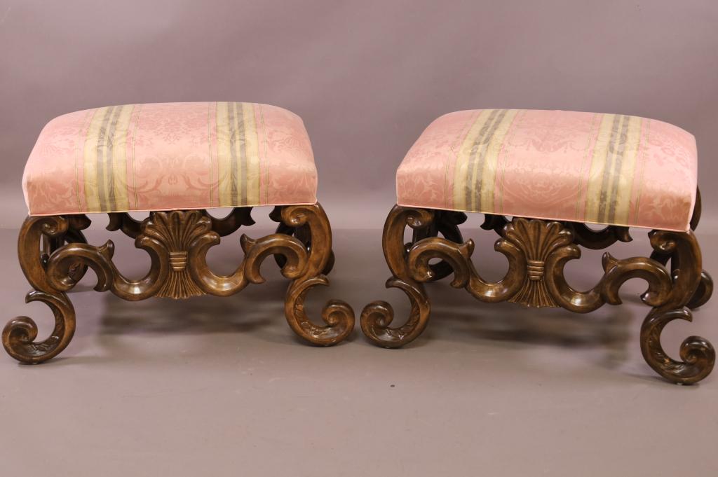 PAIR OF ITALIAN STYLE BENCHES (1 of 3)