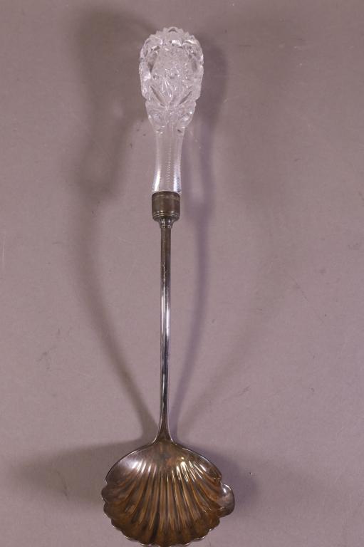 GORHAM SILVERPLATE & CUT GLASS PUNCH LADLE (1 of 5)
