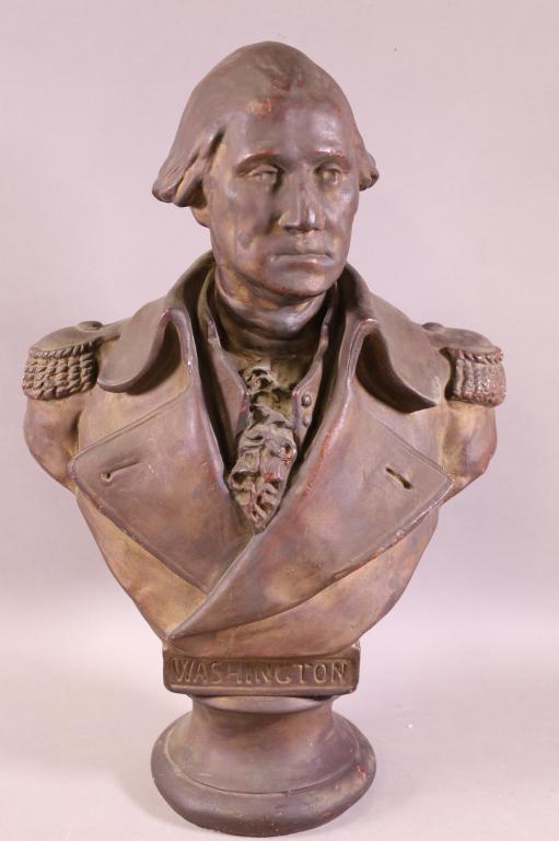 CHALKWARE GEORGE WASHINGTON BUST (1 of 6)