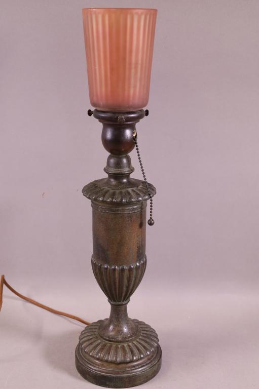 TIFFANY STUDIOS LAMP BASE WITH NUART SHADE (1 of 3)