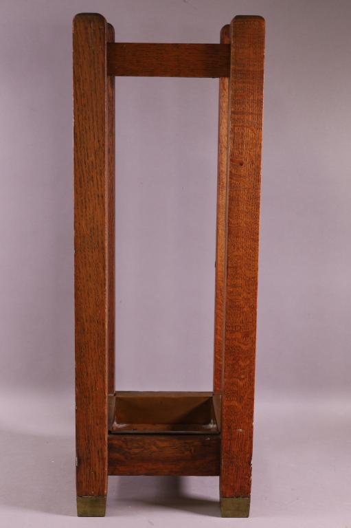 ARTS & CRAFTS OAK UMBRELLA STAND (1 of 4)