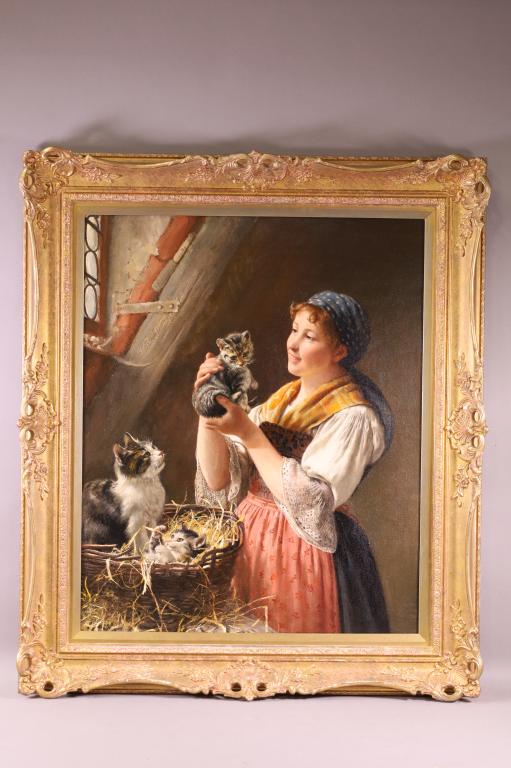 19TH CENTURY WILHELM SCHUTZE PORTRAIT PAINTING (1 of 5)