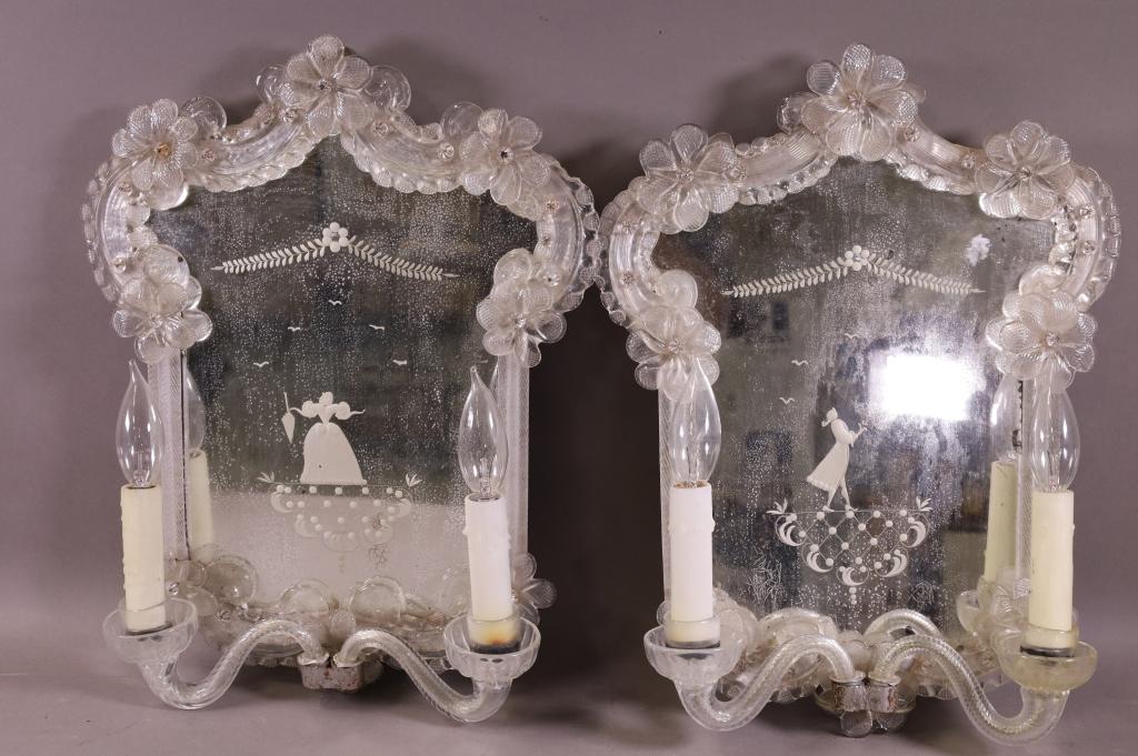 PAIR OF VENTIAN WALL SCONCES (1 of 5)