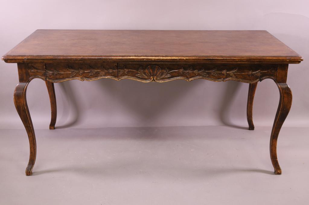 CARVED FRENCH 3 DRAWER DESK (1 of 5)