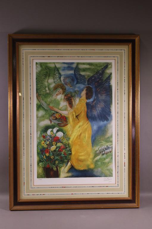 RUEVEN RUBIN COLOR LITHOGRAPH (1 of 4)