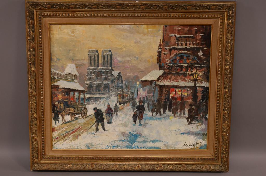 L.E. SCOTT "PARIS SOUS LA NEIGE" STREET SCENE (1 of 4)