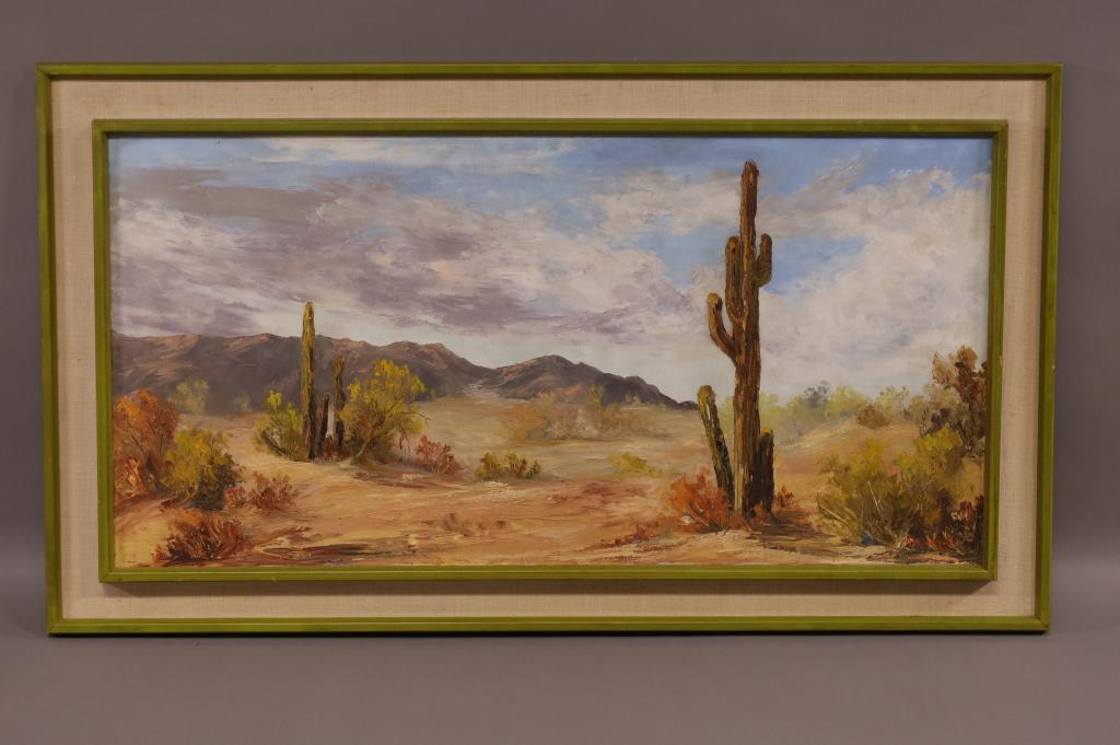 M. SCHUMACHER DESERT LANDSCAPE PAINTING (1 of 5)